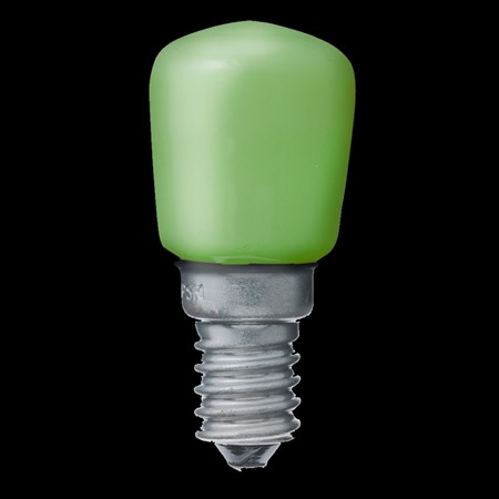 Päronlampa grön E14 15W